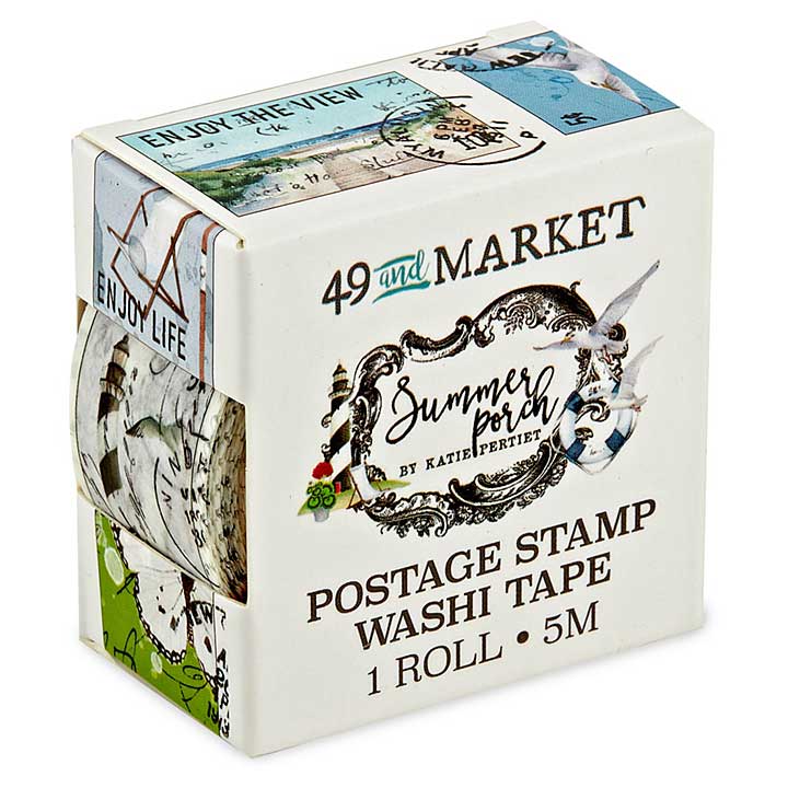 49 & Market Washi Tape Roll - Postage, Summer Porch