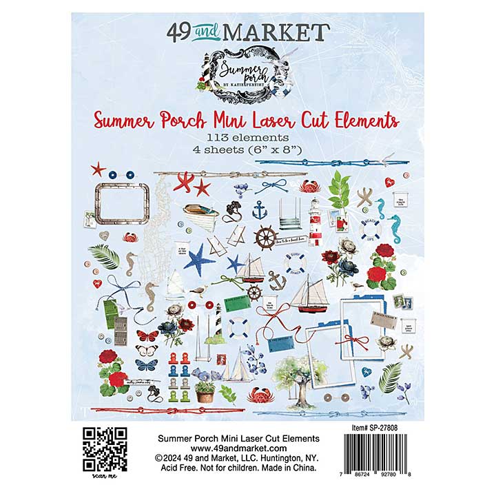 49 & Market Mini Laser Cut Outs - By Sea, Summer Porch