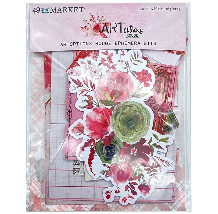 49 & Market ARToptions Rouge Ephemera Bits - 94Pkg