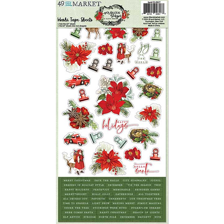 49 & Market Washi Sheets - Evergreen Season