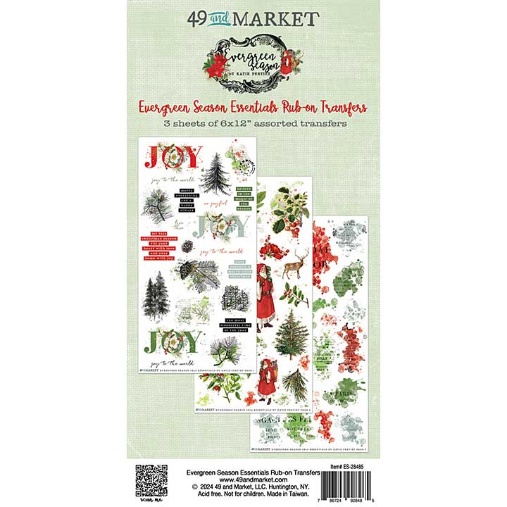 49 & Market Rub-On Transfer Set - Essentials, Evergreen Season