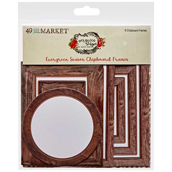 49 & Market Chipboard Set - Frames, Evergreen Season