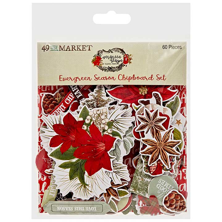 49 & Market Chipboard Set - Evergreen Season