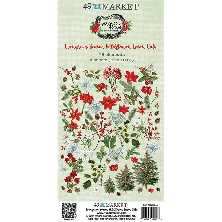 49 & Market Laser Cut Outs - Wildflowers, Evergreen Season