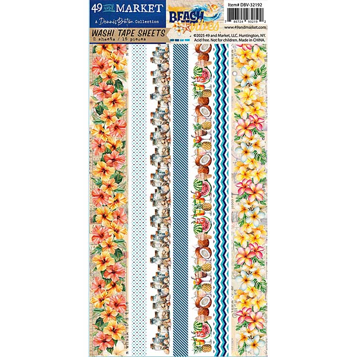 PRE: 49 And Market Washi Tape Sheets - Beach Vibes