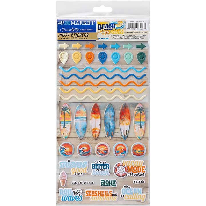 PRE: 49 And Market Puffy Stickers - Beach Vibes