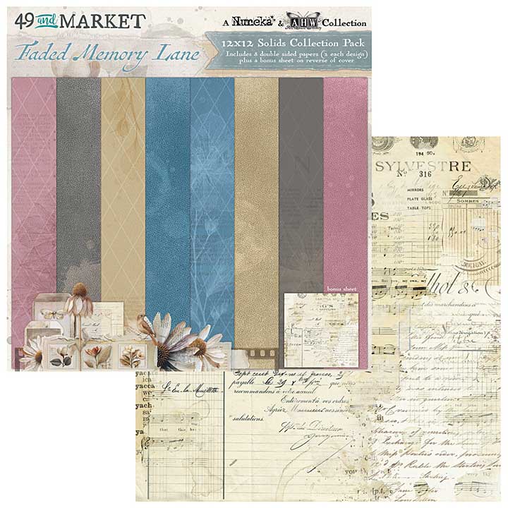 49 and Market Solids Collection Pack 12X12 - Faded Memory Lane