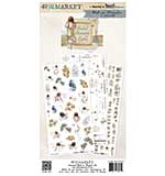 49 and Market Essential Rub-On Transfer Set 6X12 - Faded Memory Lane