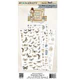 49 and Market Blendable Rub-On Transfer Set 6X12 - Faded Memory Lane