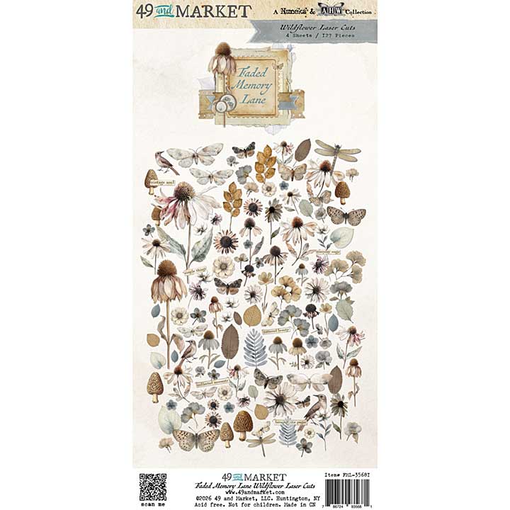 49 and Market Laser Cut Outs - Wildflowers, Faded Memory Lane