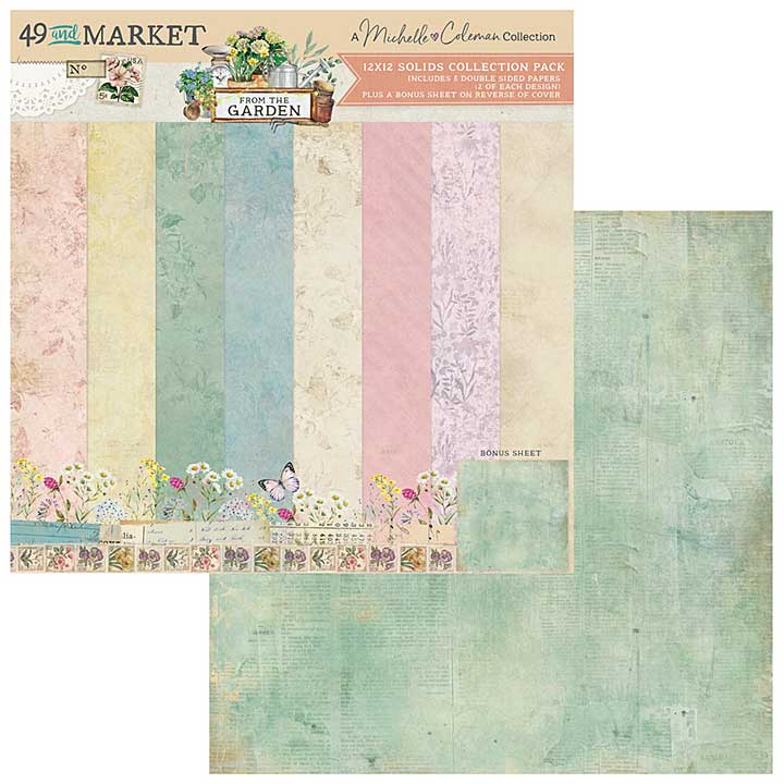 49 and Market Solids Collection Pack 12X12 - From the Garden
