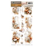 Season's Bounty 6x12 Inch Essential Rub-on Transfer Set by Dennis Bruton