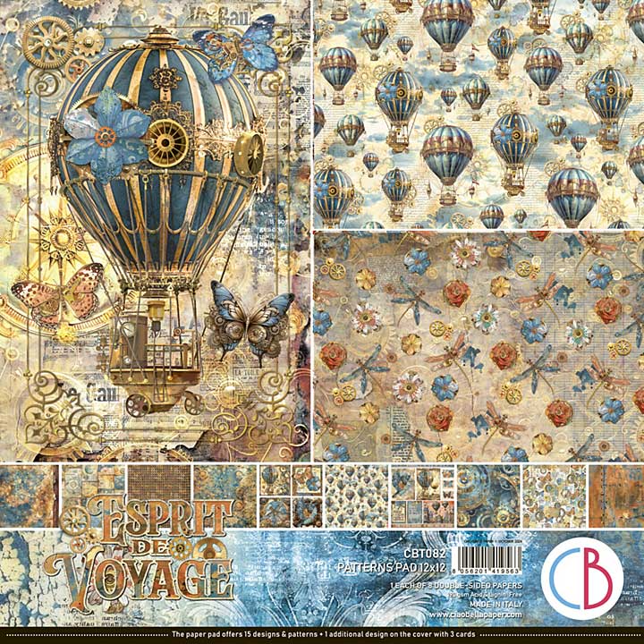 Ciao Bella Esprit de Voyage 12x12 Inch Patterns Pad (8pcs)