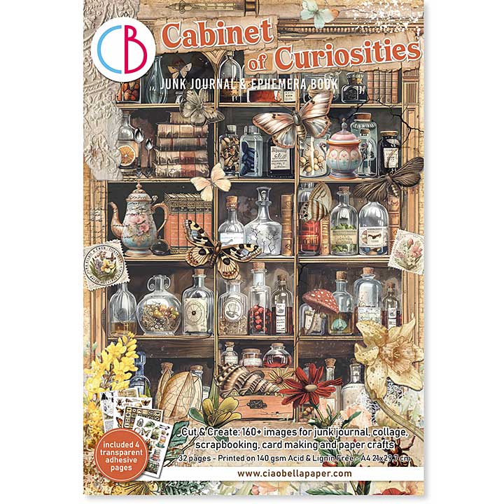 SO: Ciao Bella Cabinet of Curiosities A4 Junk Journal Ephemera Book (32pcs)