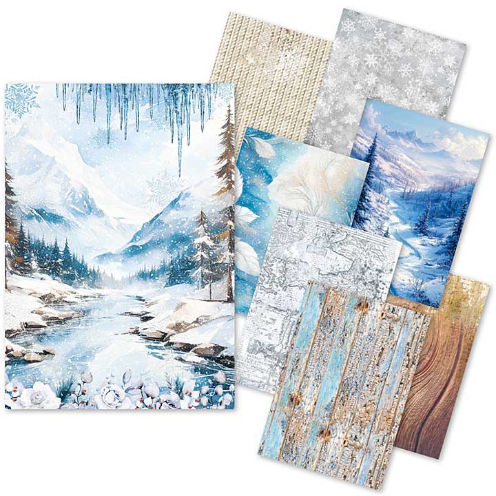 SO: Ciao Bella Winter Wonderland A5 Rice Paper Mixed (8pcs)