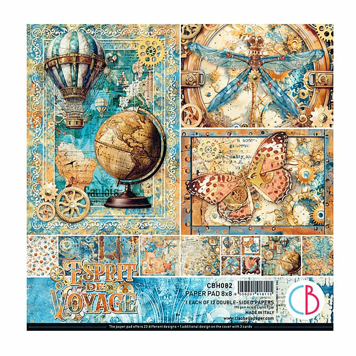 Ciao Bella Esprit de Voyage 8x8 Inch Paper Pad (12pcs)