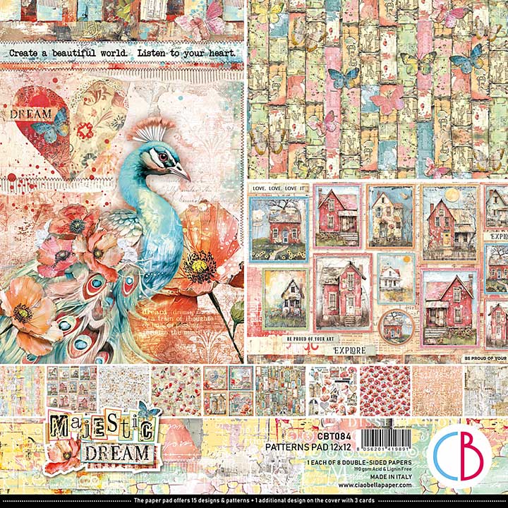 SO: Ciao Bella Majestic Dream 12x12 Inch Patterns Pad (8pcs) (CBT084)