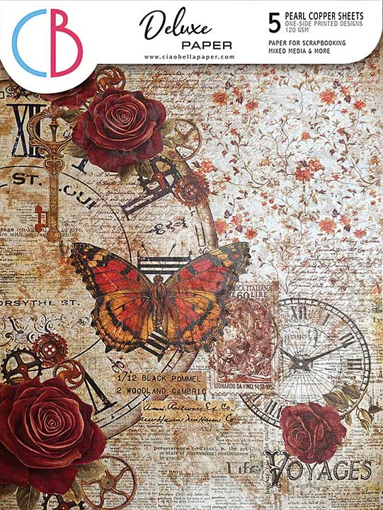 Ciao Bella Cabinet of Curiosities A4 Deluxe Paper Pearl-Copper (5pcs)