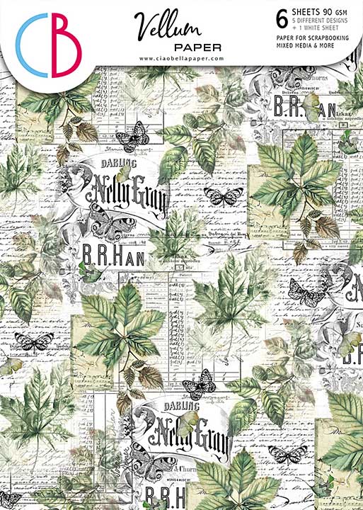 Ciao Bella Cabinet of Curiosities A4 Vellum Paper Patterns (6pcs)