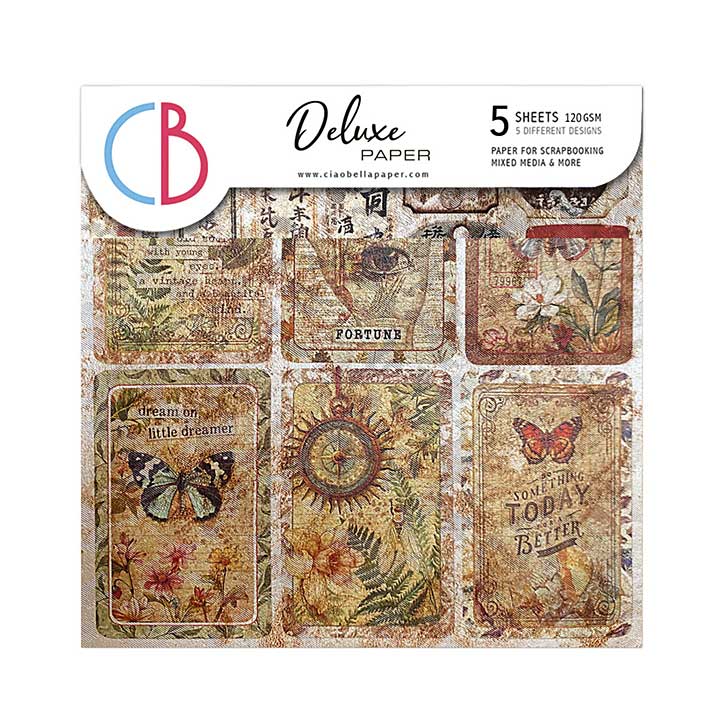 Ciao Bella Cabinet of Curiosities 6x6 Inch Deluxe Paper Pearl-Copper (5pcs)