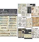 Ciao Bella Little Words Mixed Media Stickers (10pcs)