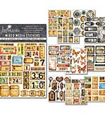 SO: Ciao Bella Grungy Tags Mixed Media Stickers (10pcs)