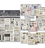 Ciao Bella Vintage Scripts Mixed Media Stickers (10pcs)
