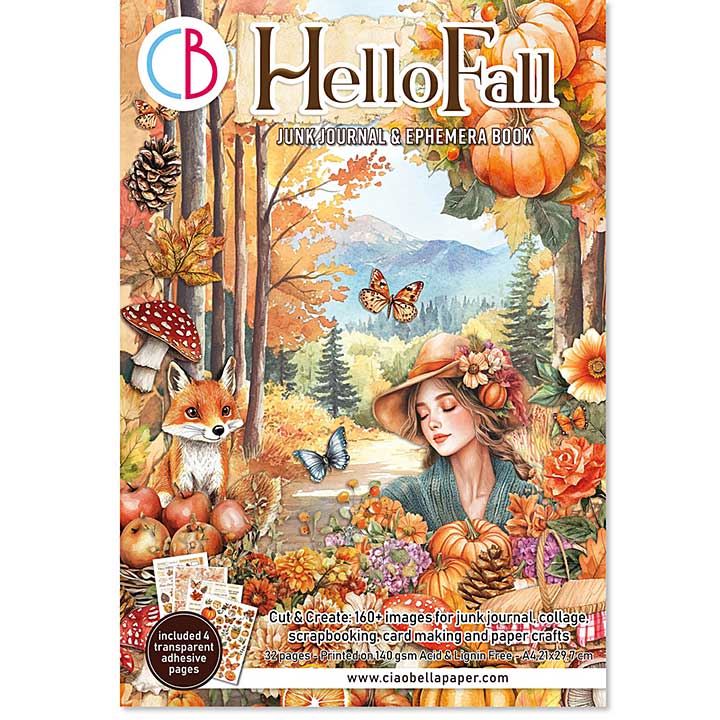 Ciao Bella Hello Fall A4 Junk Journal Ephemera Book (32pcs)