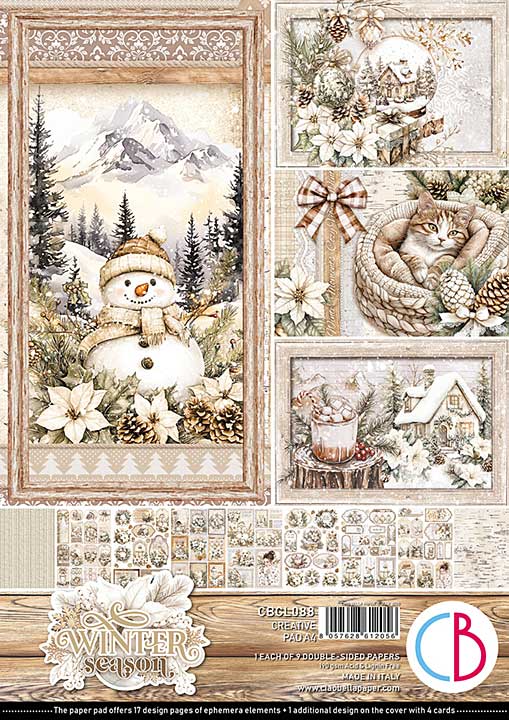 Ciao Bella Winter Season A4 Creative Pad (9pcs)