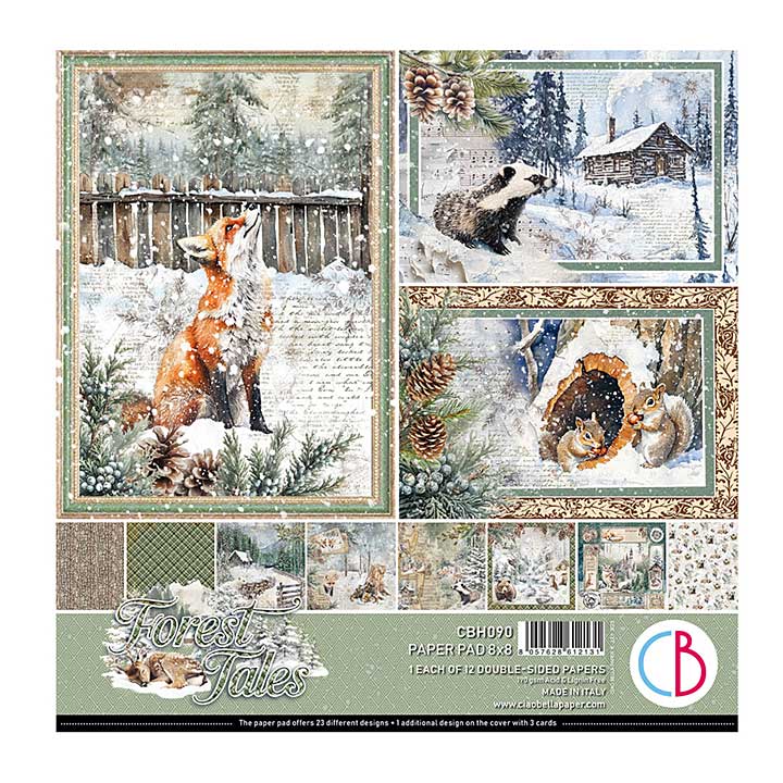 Ciao Bella Forest Tales 8x8 Inch Paper Pad (12pcs)