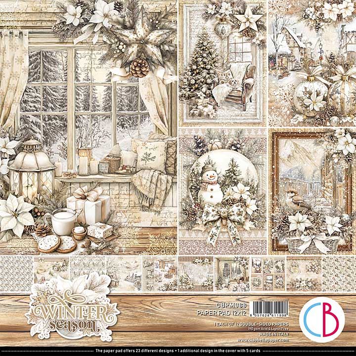 Ciao Bella Winter Season 12x12 Inch Paper Pad (12pcs)