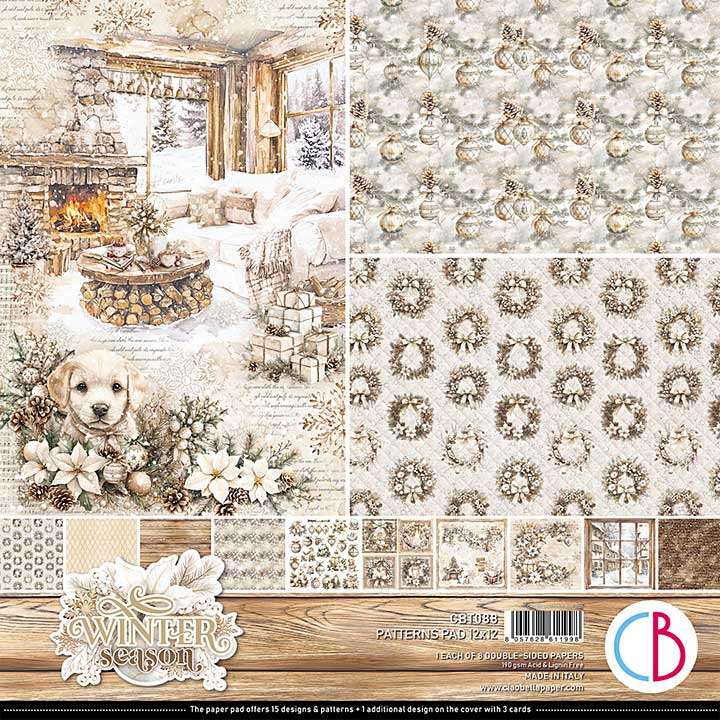 Ciao Bella Winter Season 12x12 Inch Patterns Pad (8pcs)