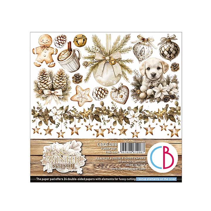 Ciao Bella Winter Season 6x6 Inch Fussy Cut Pad (24pcs)