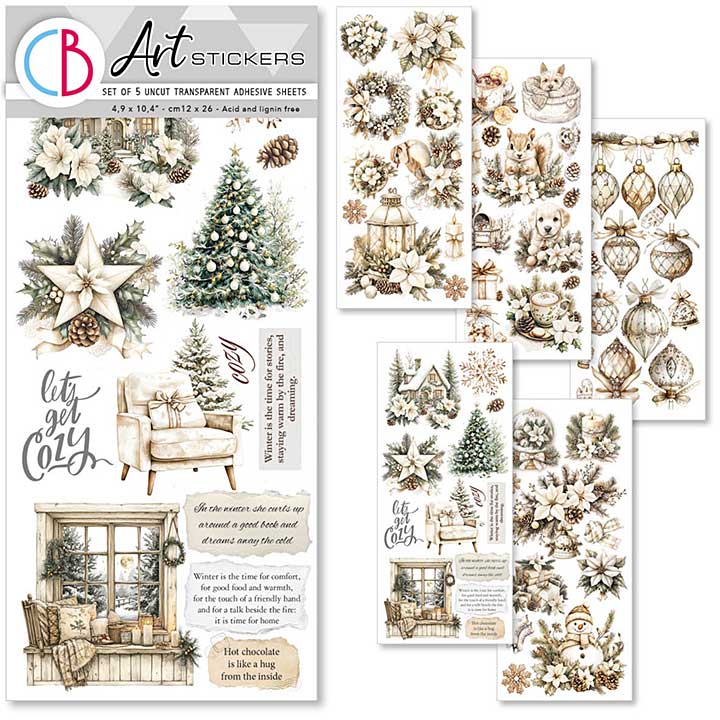 Ciao Bella Winter Season Transparent Adhesive Sheets (5pcs)