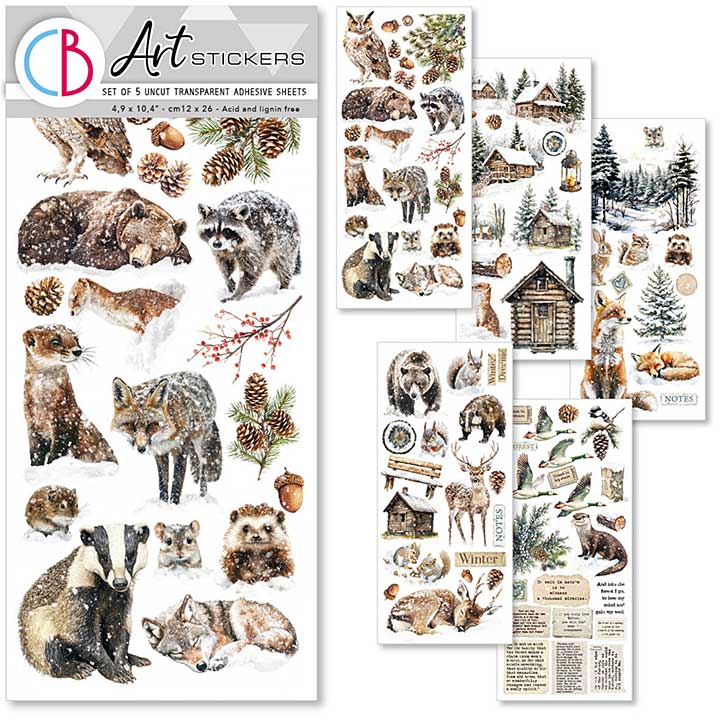 Ciao Bella Forest Tales Transparent Adhesive Sheets (5pcs)