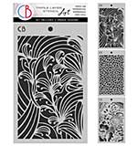 Ciao Bella Book Lovers 5x8 Inch Stencil Mix Triple Layer Set