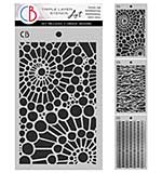 SO: Ciao Bella An Artist journey 5x8 Inch Stencil Mix Triple Layer Set