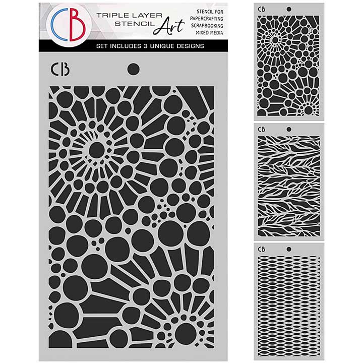 SO: Ciao Bella An Artist journey 5x8 Inch Stencil Mix Triple Layer Set