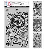 Ciao Bella Fairy Whispers 5x8 Inch Stencil Mix Triple Layer Set