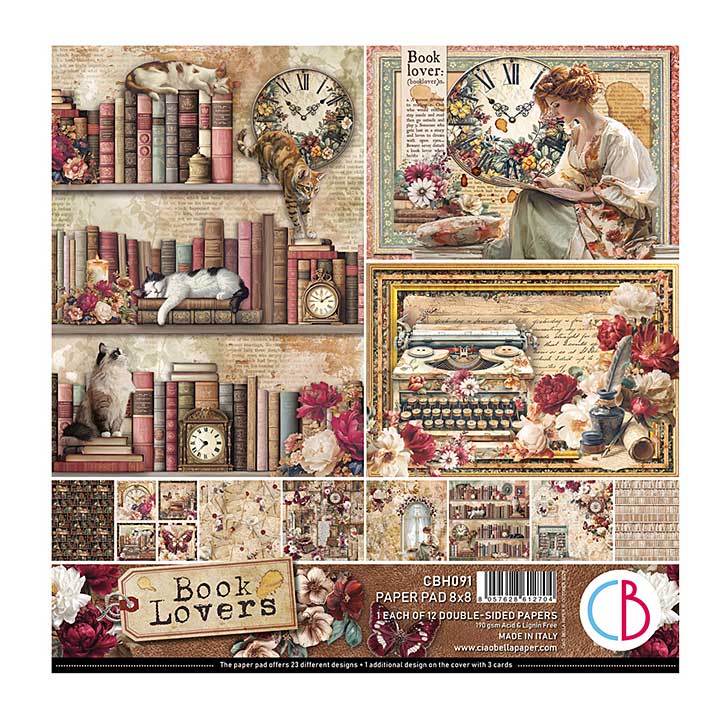 Ciao Bella Book Lovers Pad 8x8 Inch Paper Pad (12pcs)