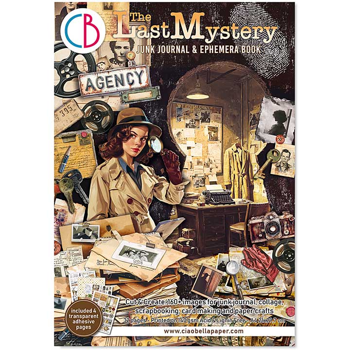 Ciao Bella The Last Mystery A4 Junk Journal Ephemera Book (32pcs)