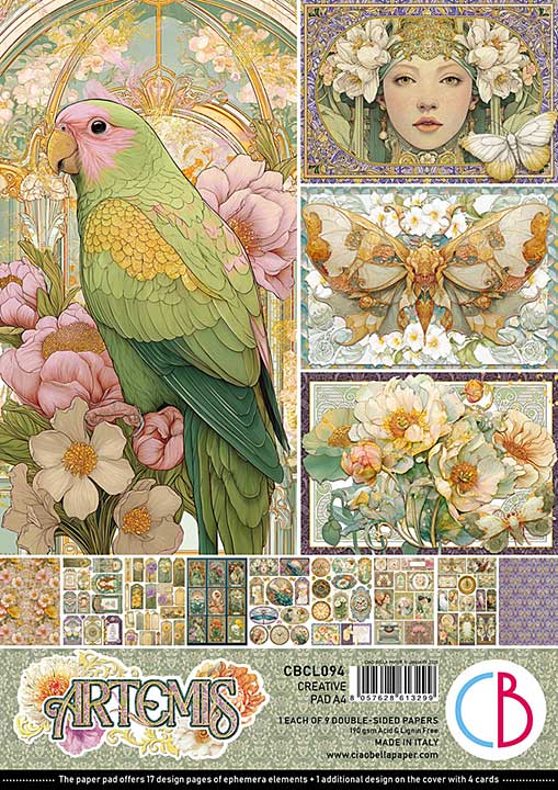 Ciao Bella Artemis A4 Creative Pad (9pcs)