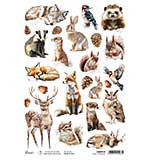 Ciao Bella Forest Tales A4 Rice Paper Forest Companions (5pcs)