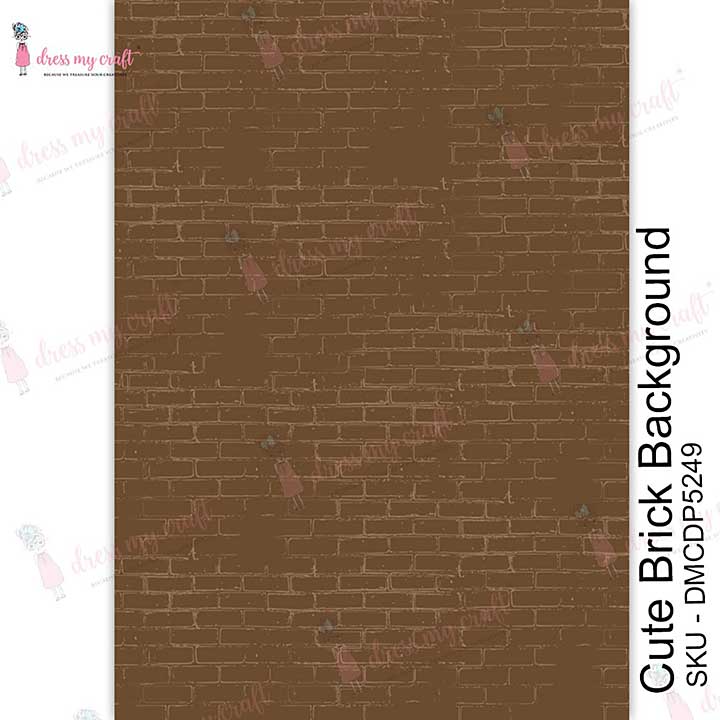 Dress My Craft Transfer Me - Cute Brick Background (A4 Sheet)