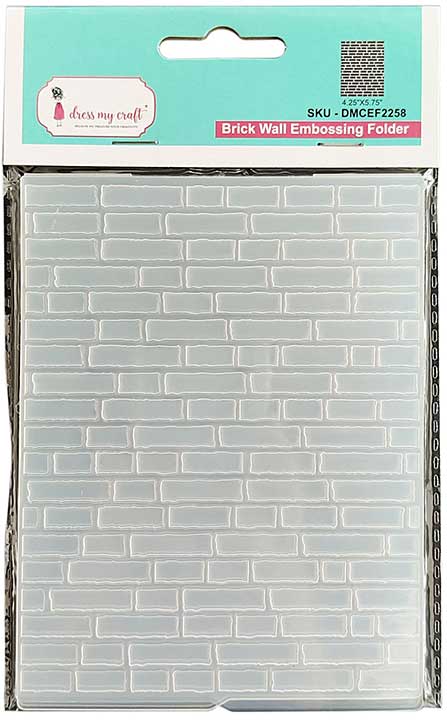 SO: Dress My Craft - Brick Wall Embossing Folder 4.25 x 5.75