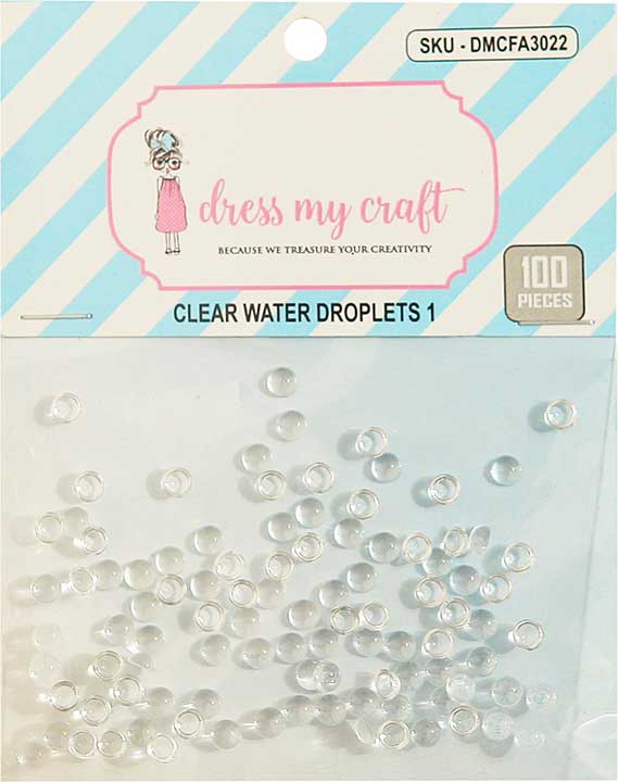 SO: Dress My Craft Water Droplet Embellishments 100pk - #1, 4mm