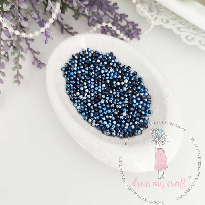 Dress My Craft Unicorn Beads Mini Blue Black 8g