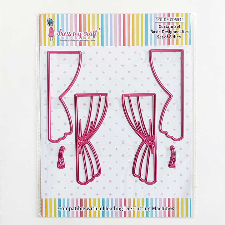 Dress My Craft Cutting Die Basic Designer Curtain Set