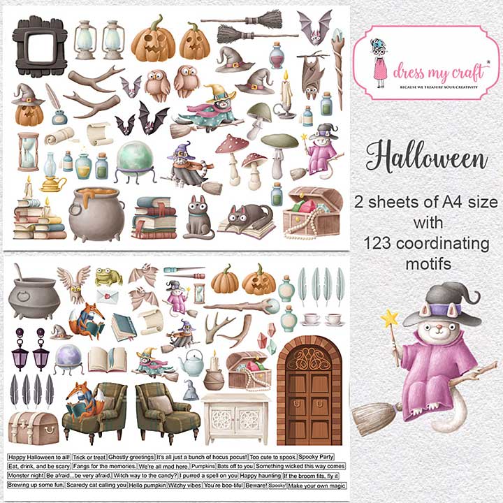 Dress My Craft Halloween Motif Sheet (2pcs)