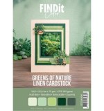 Find It Linen Cardstock A5 Greens of Nature Pack (75pcs)